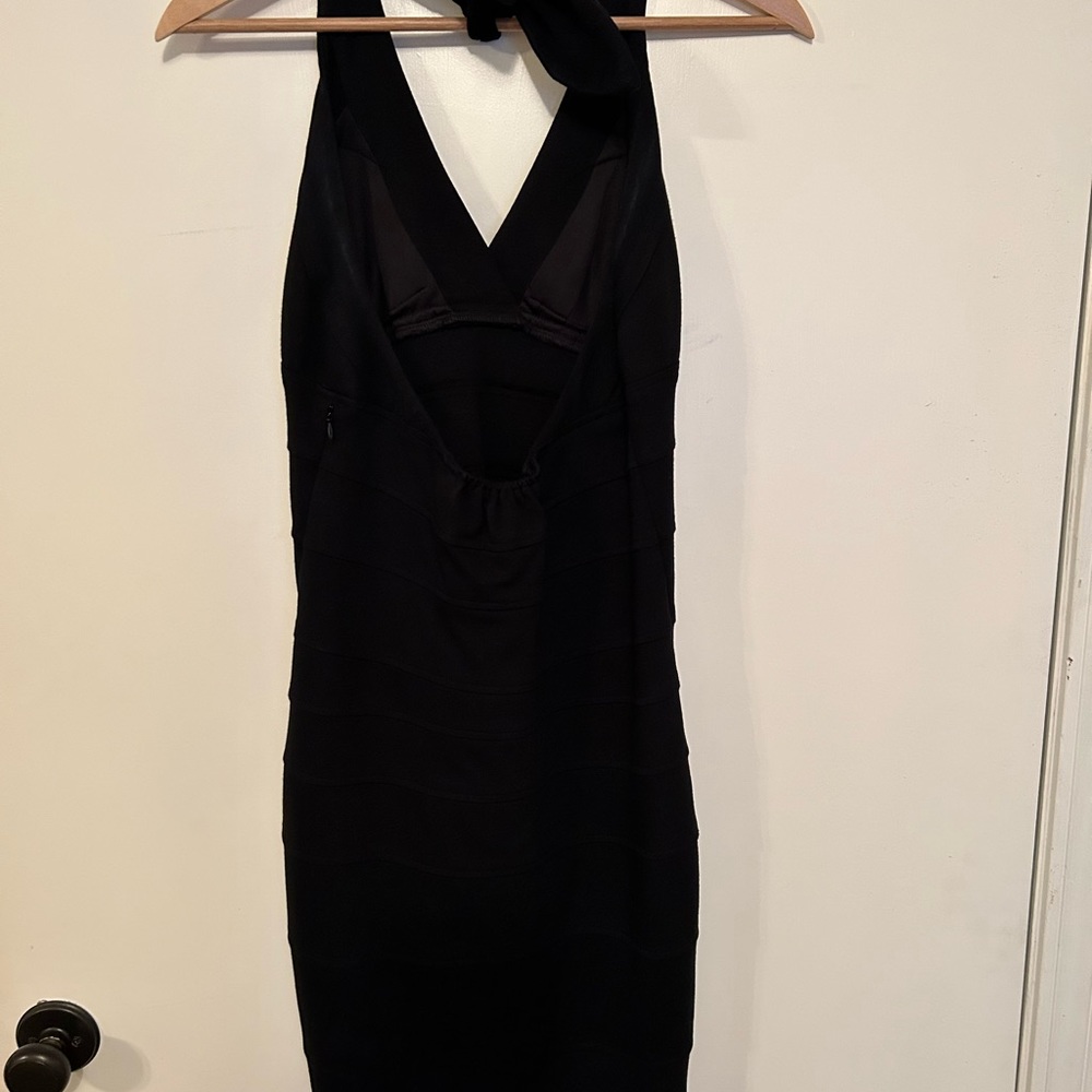 Cache black halter dress. Size 8